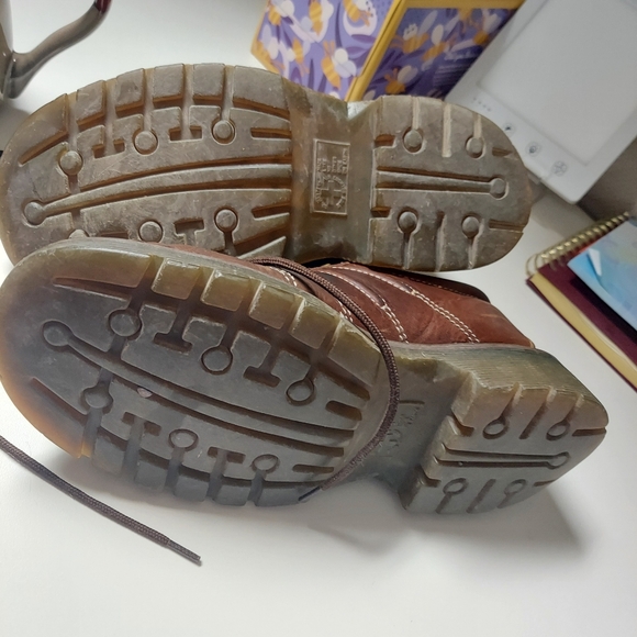 Vintage Dr. Martens Chunky 9764 Oxford Brown Leather Shoes Men's Size 6 Doc - Picture 7 of 14